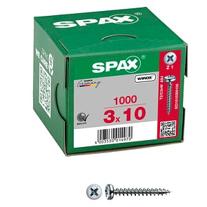SPAX® Universalschrauben Z1 Halbrundkopf WIROX 0231010300105 3 mm x 10 mm, 1000 St. von SPAX®