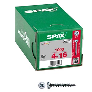 SPAX® Universalschrauben Z2 Halbrundkopf WIROX 0231010400165 4 mm x 16 mm, 1000 St. von SPAX®