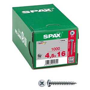 SPAX® Universalschrauben Z2 Halbrundkopf WIROX 0231010450165 4,5 mm x 16 mm, 1000 St. von SPAX®