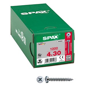 SPAX® Universalschrauben Z2 Halbrundkopf WIROX 0231010400305 4 mm x 30 mm, 1000 St. von SPAX®