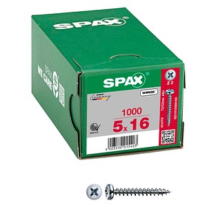 SPAX® Universalschrauben Z2 Halbrundkopf WIROX 0231010500165 5 mm x 16 mm, 1000 St. von SPAX®