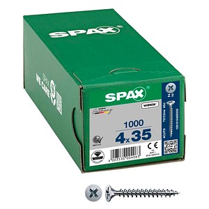 SPAX® Universalschrauben Z2 Senkkopf WIROX 1081010400355 4 mm x 35 mm, 1000 St. von SPAX®