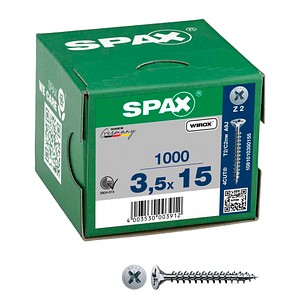 SPAX® Universalschrauben Z2 Senkkopf WIROX 1081010350155 3,5 mm x 15 mm, 1000 St. von SPAX®