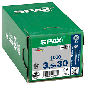 SPAX® Universalschrauben Z2 Senkkopf WIROX 0291010350305 3,5 mm x 30 mm, 1000 St. von SPAX®