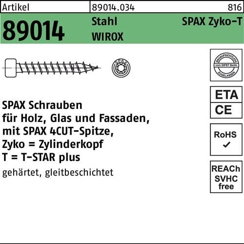 50 Stk. Spax ZYLKOschraube R 89014 T-STAR 8x 400-T40 Stahl WIROX 50 Stück 50 Stk. Spax ZYLKOschraube R 89014 T-STAR 8x 400-T40 Stahl WIROX 50 Stück von SPAX International GmbH & Co. KG