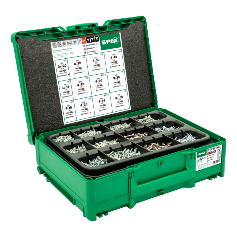 SPAX Möbelbau Systainer T-Loc 2900x Universalschrauben WIROX Senkkopf und Bits SPAX Möbelbau Systainer T-Loc 2900x Universalschrauben WIROX Senkkopf und Bits von SPAX International GmbH & Co. KG