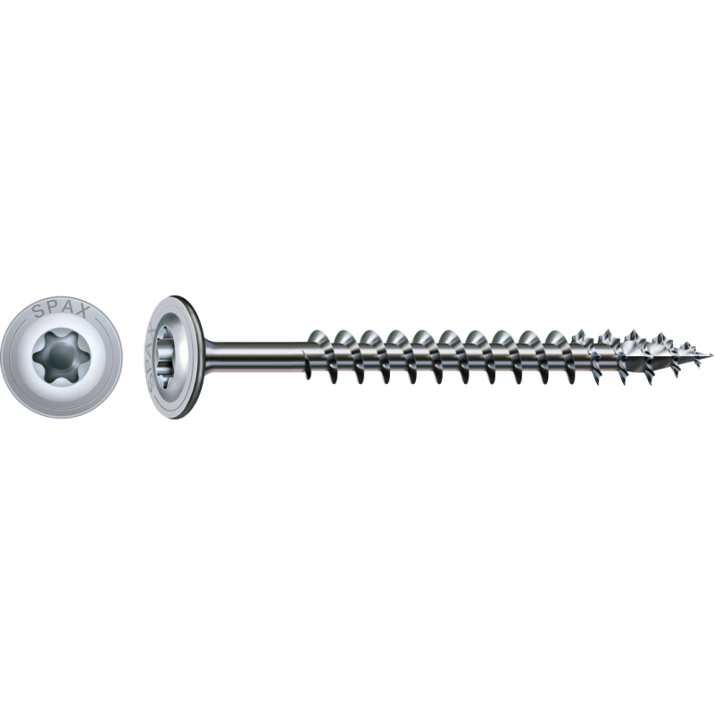 SPAX HI.FORCE Holzbauschraube WIROX Vollgewinde Tellerkopf T-STAR plus 4CUT-Spitze 8 x 100mm - 50 Stück von SPAX International GmbH & Co. KG