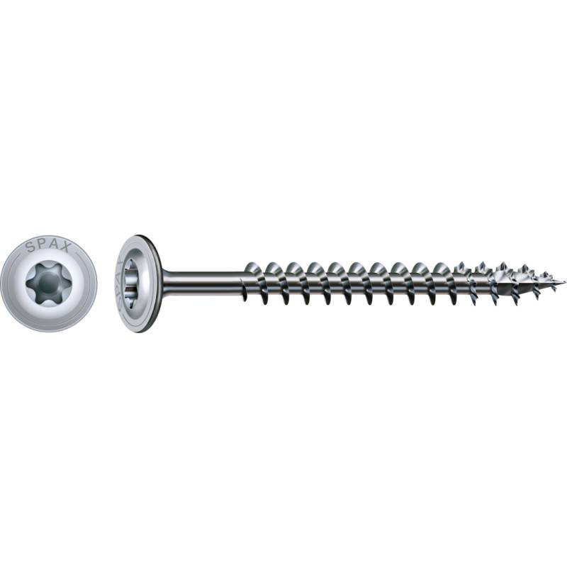 SPAX HI.FORCE Holzbauschraube WIROX Vollgewinde Tellerkopf T-STAR plus 4CUT-Spitze 8 x 80mm - 50 Stück von SPAX International GmbH & Co. KG