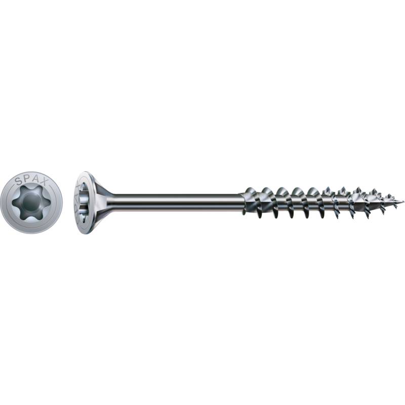 SPAX Holzbauschraube WIROX Teilgewinde Senkkopf T-STAR plus 4CUT-Spitze 10 x 450mm - 50 Stück von SPAX International GmbH & Co. KG