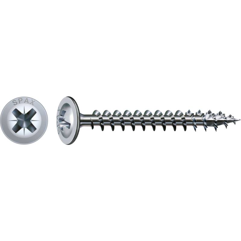 SPAX Rückwandschraube WIROX Vollgewinde Rückwandkopf Kreuzschlitz 4CUT-Spitze 4 x 25mm - 3000 Stück von SPAX International GmbH & Co. KG