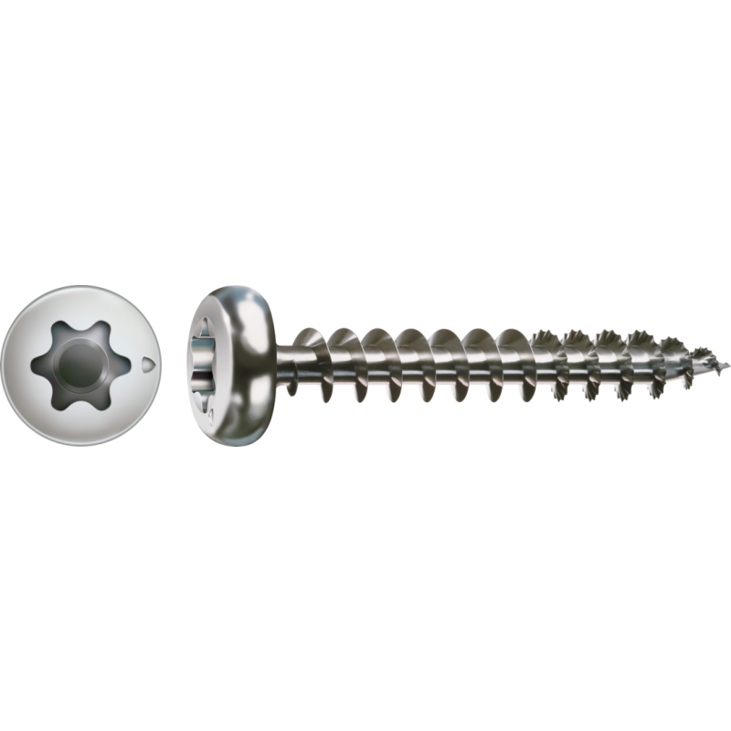 SPAX Universalschraube Edelstahl A2 Vollgewinde Halbrundkopf T-STAR plus 4CUT-Spitze 3 x 20mm - 200 Stück SPAX Universalschraube Edelstahl A2 Vollgewinde Halbrundkopf T-STAR plus 4CUT-Spitze 3 x 20mm - 200 Stück von SPAX International GmbH & Co. KG