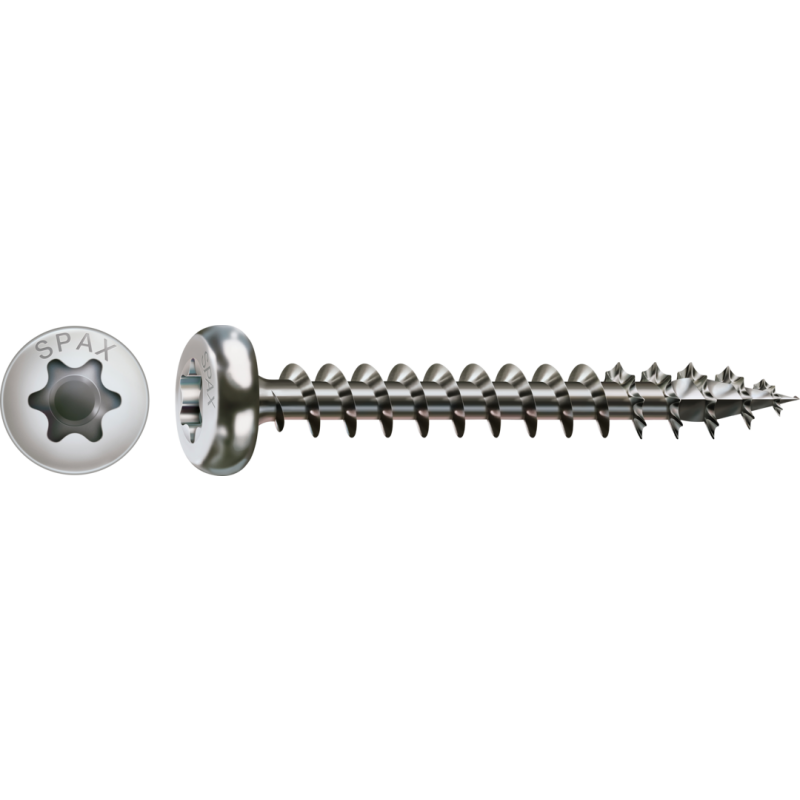 SPAX Universalschraube Edelstahl A2 Vollgewinde Halbrundkopf T-STAR plus 4CUT-Spitze 4 x 25mm - 200 Stück SPAX Universalschraube Edelstahl A2 Vollgewinde Halbrundkopf T-STAR plus 4CUT-Spitze 4 x 25mm - 200 Stück von SPAX International GmbH & Co. KG