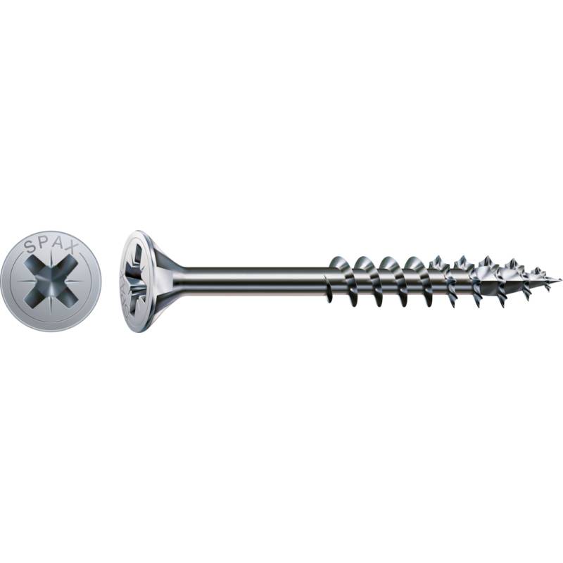 SPAX Universalschraube WIROX Teilgewinde Senkkopf Kreuzschlitz 4CUT-Spitze 4,5 x 60mm - 500 Stück von SPAX International GmbH & Co. KG