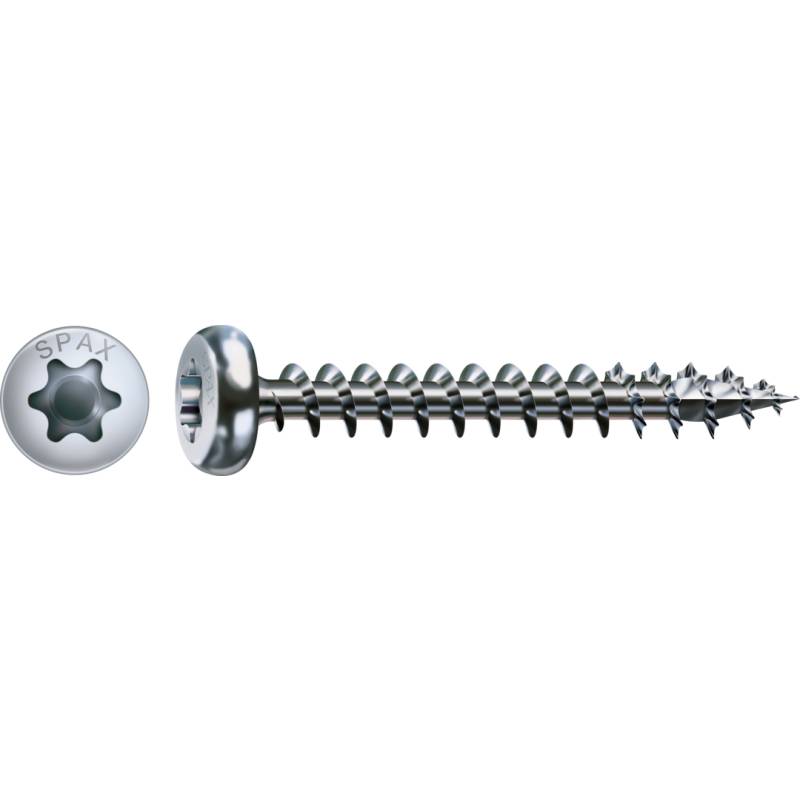 SPAX Universalschraube WIROX Vollgewinde Halbrundkopf T-STAR plus 4CUT-Spitze 4 x 16mm - 200 Stück von SPAX International GmbH & Co. KG