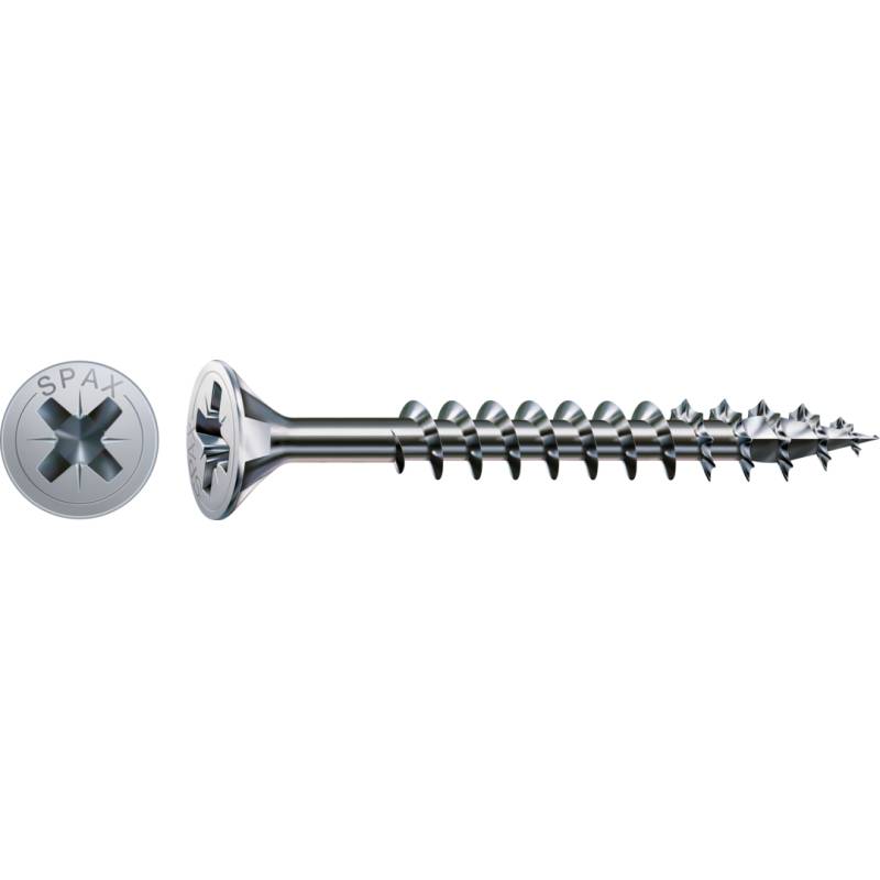 SPAX Universalschraube WIROX Vollgewinde Senkkopf Kreuzschlitz CUT4-Spitze 5 x 70mm - 200 Stück von SPAX International GmbH & Co. KG