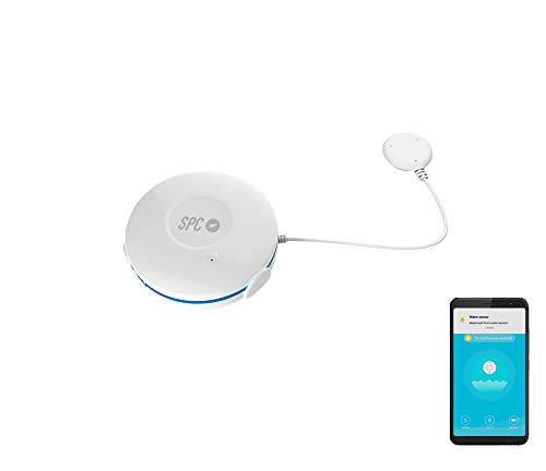 SPC Eluvio Intelligenter Wasserlecksensor, WLAN, kompatibel mit Google Home und Amazon Alexa, Weiß von SPC