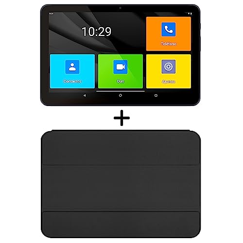 SPC Gravity 3 4G Senior Edition – Tablet für Senioren mit Schutzhülle, 10,35" Display, 4G-Konnektivität, schnelles WLAN 5, 9,5 Stunden Akkulaufzeit, 4/64GB, Android 11 – Schwarz von SPC