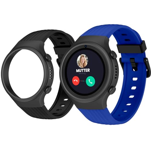 SPC Smartee 4G Junior - Kinder-Smartwatch mit GPS, Videoanrufen & Notruftaste | 1,2"-Display, Dual-Armband blau und schwarz und Tracker-Modus | Schulmodus | Verwaltung über Smart Clan App SPC Smartee 4G Junior - Kinder-Smartwatch mit GPS, Videoanrufen & Notruftaste | 1,2"-Display, Dual-Armband blau und schwarz und Tracker-Modus | Schulmodus | Verwaltung über Smart Clan App
