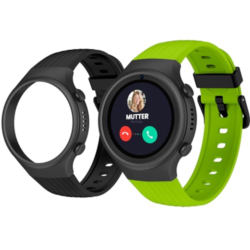 SPC Smartee 4G Junior - Kinder-Smartwatch mit GPS, Videoanrufen & Notruftaste | 1,2"-Display, Dual-Armband grün und schwarz und Tracker-Modus | Schulmodus | Verwaltung über Smart Clan App SPC Smartee 4G Junior - Kinder-Smartwatch mit GPS, Videoanrufen & Notruftaste | 1,2"-Display, Dual-Armband grün und schwarz und Tracker-Modus | Schulmodus | Verwaltung über Smart Clan App