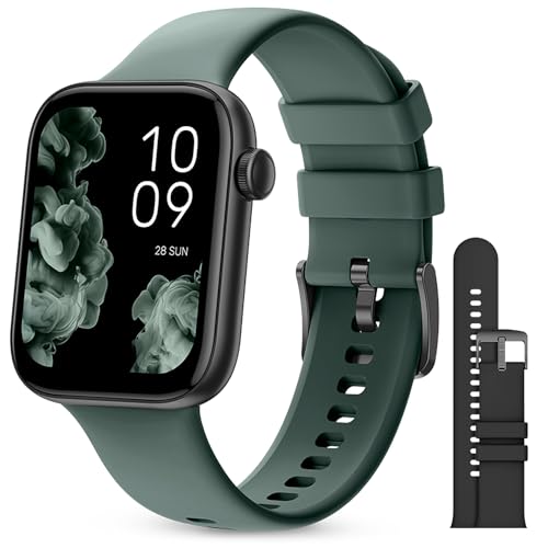 SPC Smartee Duo 2 – Smartwatch mit austauschbarem Armband, 1,78" AMOLED-Display, großer Akku 7 Tage, 100 Sportmodi, IP68, Bluetooth-Anrufe, Android und iOS – Farbe Schwarz/Grün von SPC