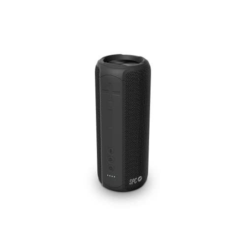 SPC Sound Zenith – Kabelloser tragbarer Lautsprecher, mit Bluetooth 5.0, 24 W Leistung, 12 Stunden Akkulaufzeit, wasserdicht (IPX7), Freisprecheinrichtung, TWS, USB-C, Textildesign mit Band von SPC
