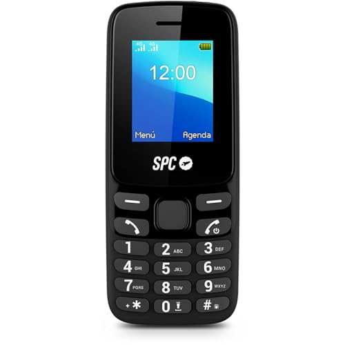 SPC Talk 2 – Standard-4G-Handy | 6 Tage Autonomie | 1,8" Display | 106 dB Ruftonlautstärke | Taschenformat und leicht, mit Kamera, Taschenlampe und FM-Radio | USB-C | 9 Schnellspeicher | Schwarz SPC Talk 2 – Standard-4G-Handy | 6 Tage Autonomie | 1,8" Display | 106 dB Ruftonlautstärke | Taschenformat und leicht, mit Kamera, Taschenlampe und FM-Radio | USB-C | 9 Schnellspeicher | Schwarz von SPC