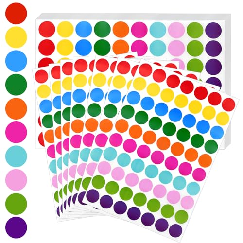 SPEACOUR 3500 Stück Klebepunkte Bunt 20mm Farbige Punkt Runde Aufkleber Sticker Markierungspunkte 10 Farben Aufkleber Rund Punktaufkleber Klebeetiketten Bunte Etiketten für Kalender Büro Schule SPEACOUR 3500 Stück Klebepunkte Bunt 20mm Farbige Punkt Runde Aufkleber Sticker Markierungspunkte 10 Farben Aufkleber Rund Punktaufkleber Klebeetiketten Bunte Etiketten für Kalender Büro Schule von SPEACOUR