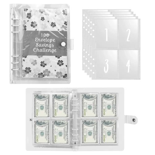 SPEACOUR Challenge Binder, Budget Planner mit 100 Umschlägen, Envelope Saving Challenge, Sparen Sie Challenge-Geld, Geld Sparen Challenge, A5-Budgetordner, um 5.050 € mit Geldumschlägen zu sparen SPEACOUR Challenge Binder, Budget Planner mit 100 Umschlägen, Envelope Saving Challenge, Sparen Sie Challenge-Geld, Geld Sparen Challenge, A5-Budgetordner, um 5.050 € mit Geldumschlägen zu sparen von SPEACOUR