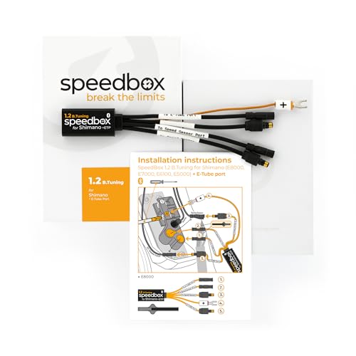 SpeedBox 1.2 B.Tuning (mit Bluetooth) kompatibel mit Shimano/E-Bike Tuning-Chip für den Motoren E8000, E7000, E6100, E5000 / + E-Tube Port für Di2 + Satellite System/SpeedBox App von SPEEDBOX