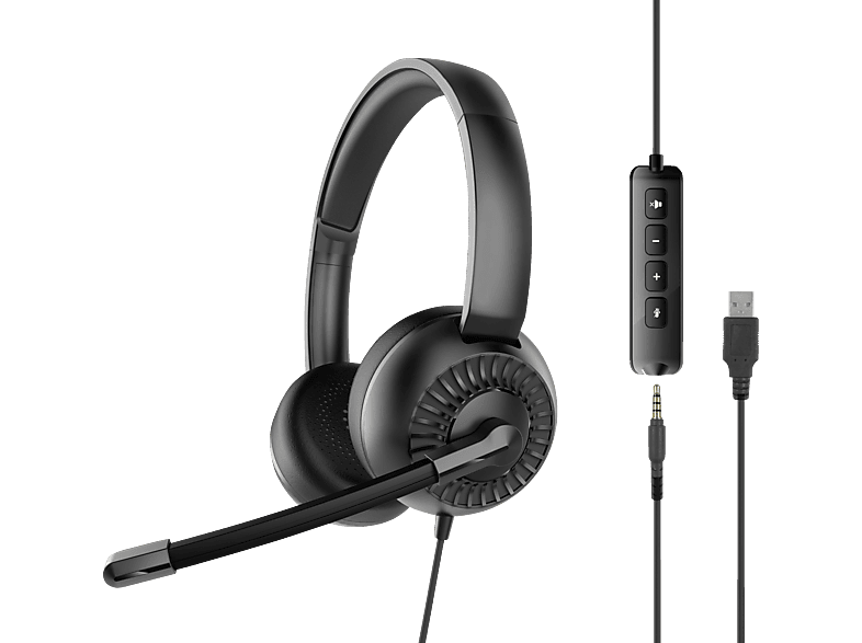 SPEEDLINK METIS USB Stereo, On-ear Headset Schwarz von SPEEDLINK