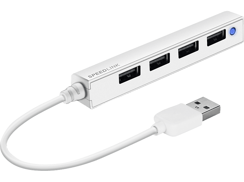 SPEEDLINK SNAPPY SLIM USB Hub 4-Port, HUB, Weiß von SPEEDLINK