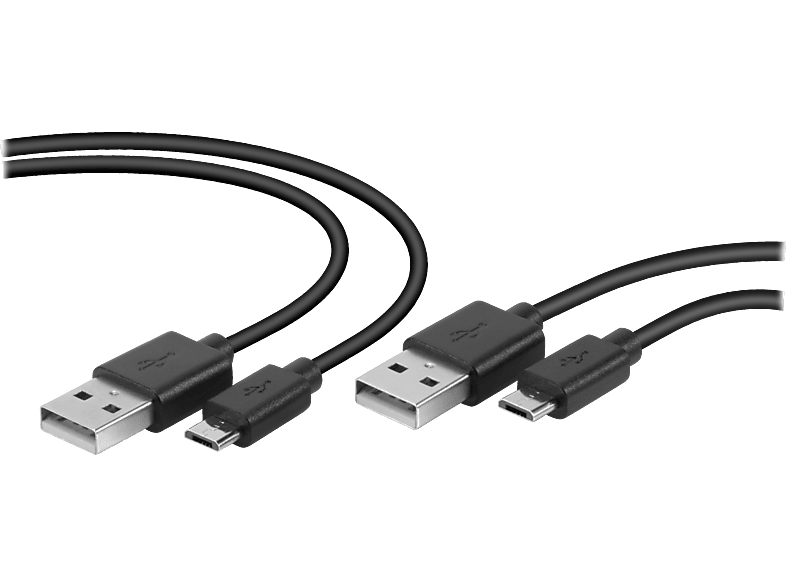 SPEEDLINK STREAM Play & Charge USB Kabel Set - für PS4, Zubehör Schwarz von SPEEDLINK