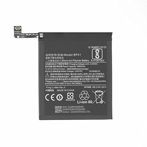 Akku Ersatzakku für Xiaomi Mi 9T BP41Batterie 4000 mAh von SPES