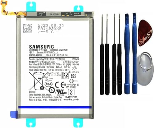 Original Samsung Akku für Samsung Galaxy A12 Nacho A127F Akku Batterie 5000mAh EB-BA217ABY mit Werkzeug für einbau von SPES