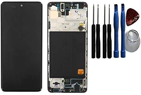 Original Samsung Amoled Display LCD Touch Screen Glas Digitizer für Samsung Galaxy A51 A515F Rahmen schwarz Black inkl Werkzeug von SPES