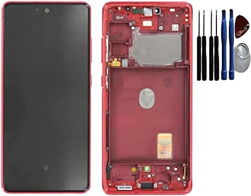 Original Samsung Display Bildschirm Touchscreen LCD für Samsung Galaxy S20 FE 4G G780F Rahmen Cloud Red Rot von SPES