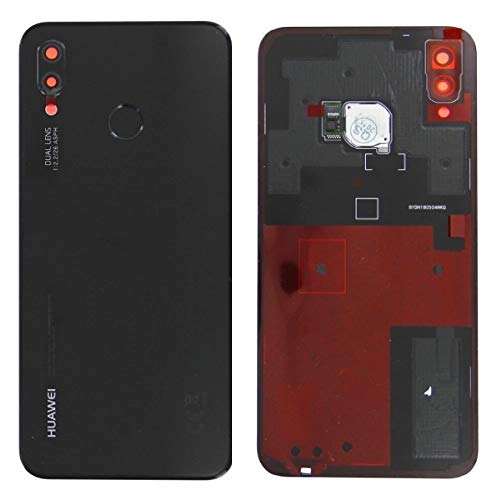 SPES Original Akkudeckel für Huawei P20 LITE Akkufachdeckel Backcover Rückseite Schwarz/Fingerprint/Klebefolie von SPES