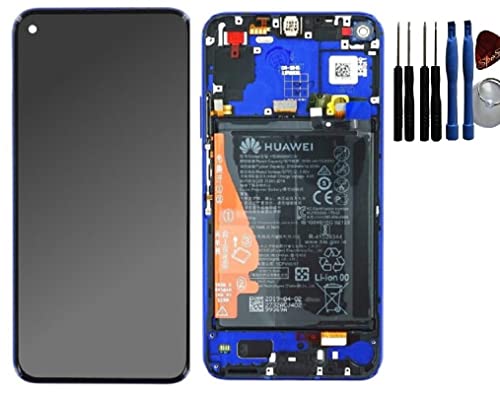 SPES Original Huawei Display LCD Touchscreen Bildschirm für Huawei Honor 20 / Nova 5T Rahmen Blau mit Akku von SPES