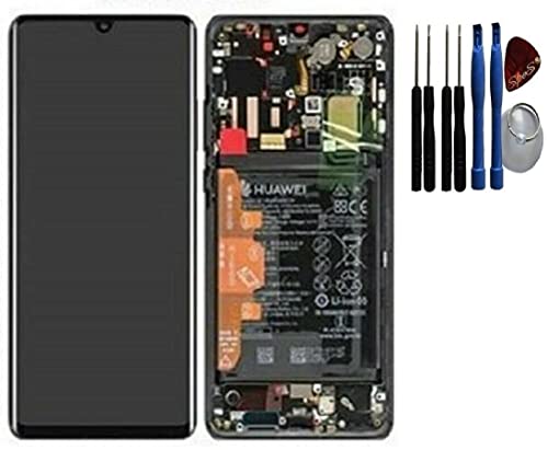 SPES Original Huawei LCD-Display Einheit Bildschirm Touchscreen für Huawei P30 Pro Rahmen schwarz mit Akku Service Pack von SPES