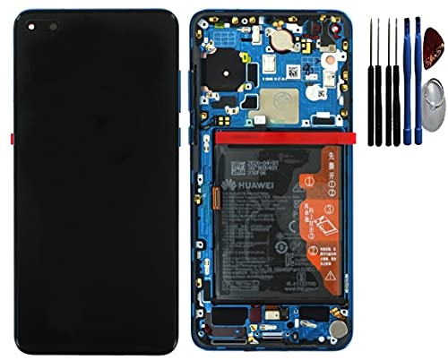 SPES Original LCD Display Touchscreen Bildschirm Anzeige für Huawei P40 Rahmen Blau mit Akku von SPES