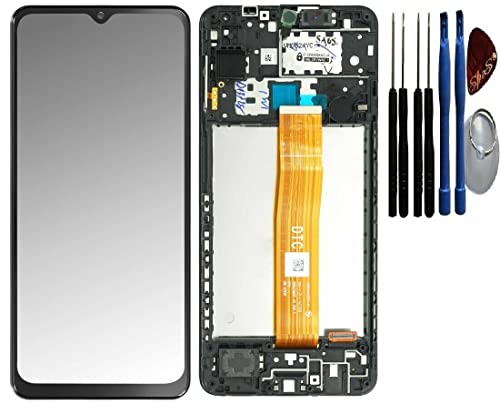 SPES Original Samsung Display Bildschirm LCD Touchscreen für Samsung Galaxy A12 A125F LCD Rahmen Schwarz von SPES