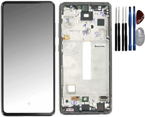 SPES Original Samsung Display Bildschirm Touchscreen LCD Anzeige für Samsung Galaxy A52s 5G A528B 2021 Rahmen Schwarz mit Werkzeug für einbau von SPES