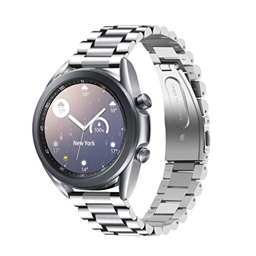 SPGUARD Armband Kompatibel mit Galaxy Watch 3 Armband 45mm,Edelstahl Metall Ersatzarmband für Samsung Galaxy Watch 3 45mm(Silber) von SPGUARD