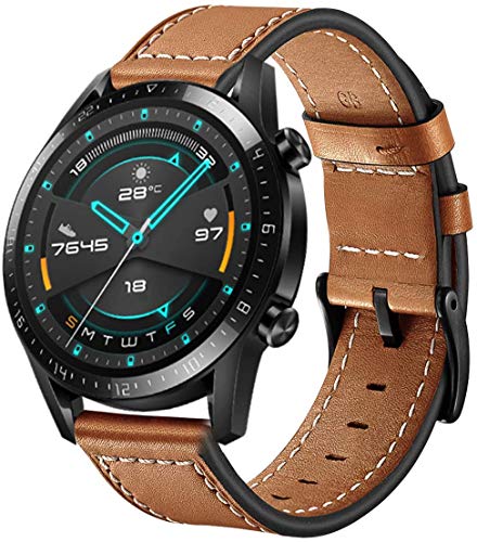 SPGUARD Armband Kompatible mit Huawei Watch 4/4 pro/GT2 46mm Armband Huawei Watch GT2 Pro Armband,22mm Lederarmband mit Schnellverschluss für Huawei GT 2 46mm/GT2e/GT2 Pro von SPGUARD