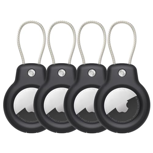 SPGUARD Kompatibel mit Apple AirTag Anhänger Secure Halter mit Kabel, 4er Pack Air Tag Lock Case Schlüsselanhänger Schlüsselring Hülle Gepäckanhänger für Schlüssel, Gepäck & mehr SPGUARD Kompatibel mit Apple AirTag Anhänger Secure Halter mit Kabel, 4er Pack Air Tag Lock Case Schlüsselanhänger Schlüsselring Hülle Gepäckanhänger für Schlüssel, Gepäck & mehr von SPGUARD