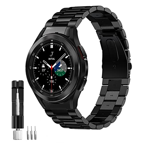 SPGUARD Kompatibel mit Samsung Galaxy Watch 6 Classic 47mm Galaxy Watch 4 Classic 46mm 42mm , Galaxy Watch 6 Classic 43mm Edelstahl Metall Ersatzarmband für von SPGUARD