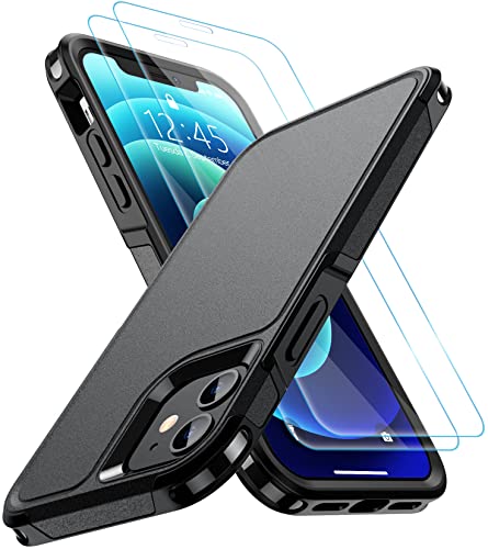 SPIDERCASE Kompatibel mit iPhone 12 Hülle, iPhone 12 Pro Hülle, [6,1 Zoll], [Militär-Grad Stoßfest] Fallschutz Transluzent Durchscheinende Harte Panal mit Weiche TPU Kante Handyhülle (Grün) von SPIDERCASE