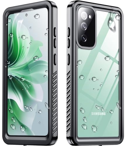 SPIDERCASE Schutzhülle für Samsung Galaxy S20 FE 5G, wasserdicht, integrierter Displayschutz, 3,6 m, militärisch stoßfest, IP68, robust, kratzfest, robust, für S20 Fe 16,5 cm (6,5 Zoll), Schwarz von SPIDERCASE
