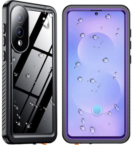 SPIDERCASE Schutzhülle für Samsung Galaxy S25 Edge, wasserdicht, integrierter Bildschirm- und Kameraobjektivschutz, [IP68 Unterwasser], [3,6 m militärische Qualität, stoßfest] Handyhülle, lila von SPIDERCASE