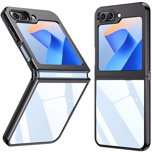 SPIDERCASE Schutzhülle für Samsung Galaxy Z Flip 6, schmal, dünn, kratzfest, mit transparentem hartem Polycarbonat, federleicht, Schwarz SPIDERCASE Schutzhülle für Samsung Galaxy Z Flip 6, schmal, dünn, kratzfest, mit transparentem hartem Polycarbonat, federleicht, Schwarz von SPIDERCASE